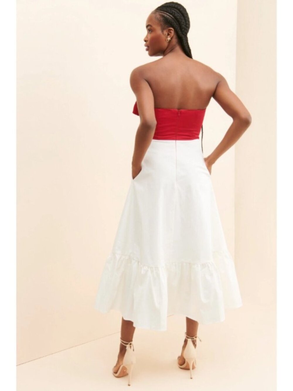 Anthropologie Hutch Bow-Tie Maxi Dress Sz 6 - Picture 2 of 7
